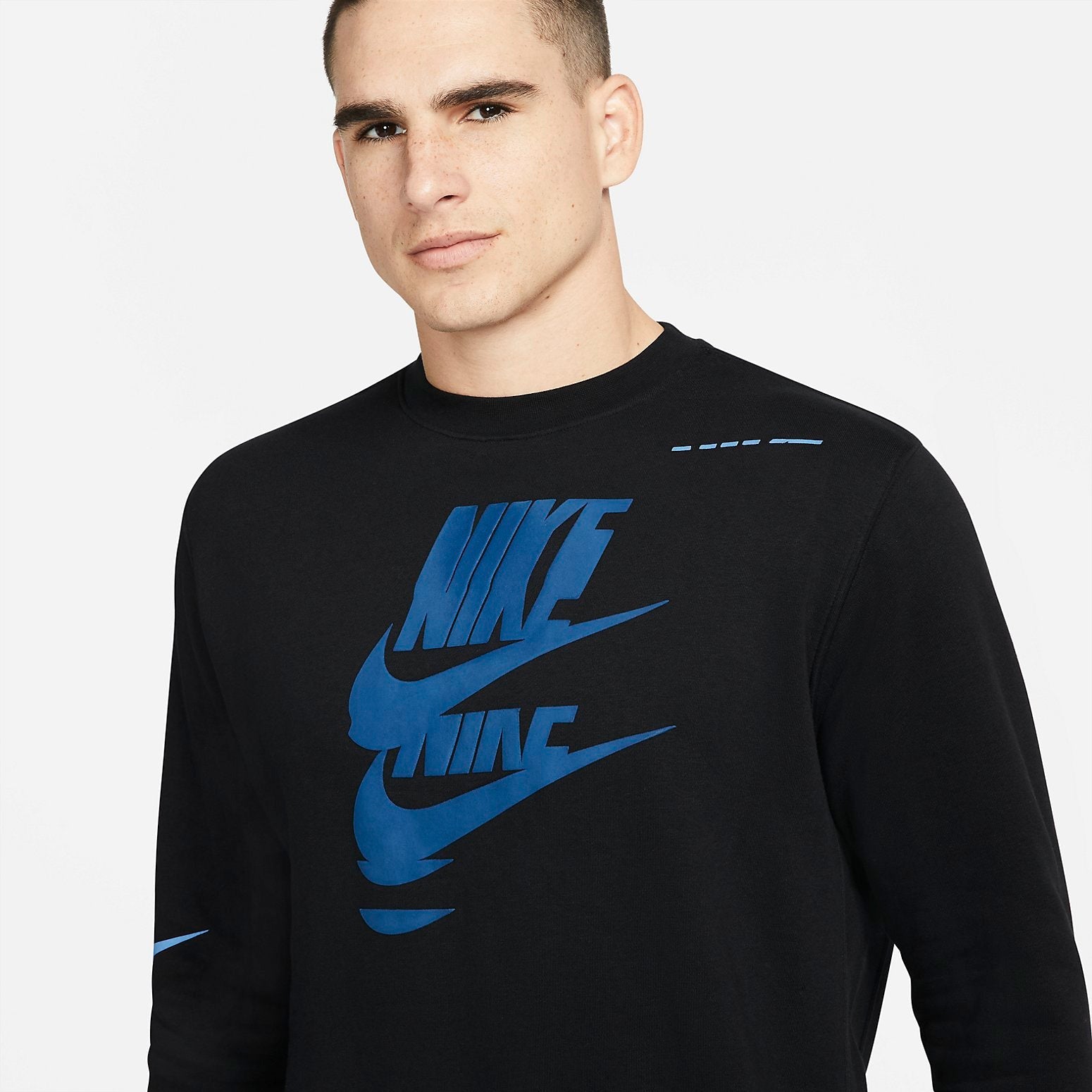 Nike Sportswear Sport Fleece Crew 'Black Blue' DM6875-010
