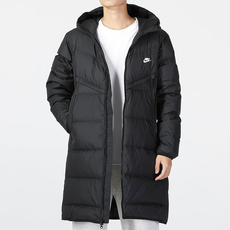 Nike Hooded Puffer Long Coat Asia Sizing 'Black' DV1134-010