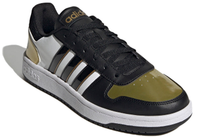 adidas Hoops 2.0 'Black Gold White' H01196