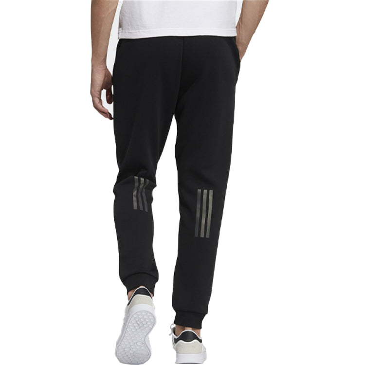 Men's adidas neo Sw Dk 3s Tp Knit Bundle Feet Sports Pants/Trousers/Joggers Black HA0797