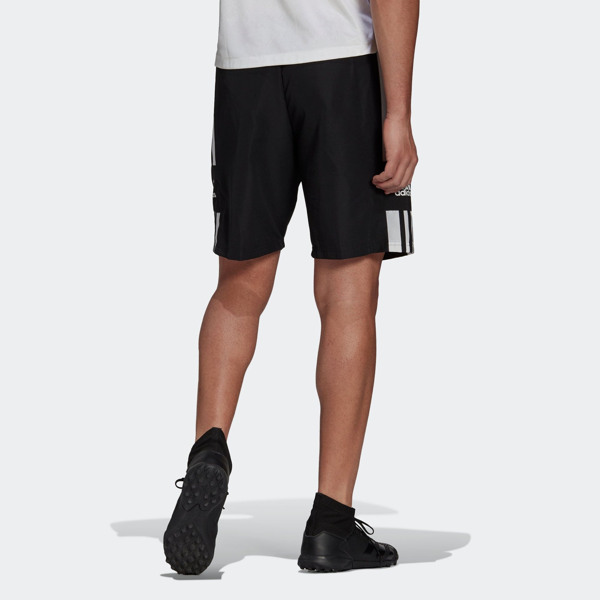 adidas Sq21 Dt Sho Soccer/Football Sports Training Stripe Logo Woven Shorts Black GK9557