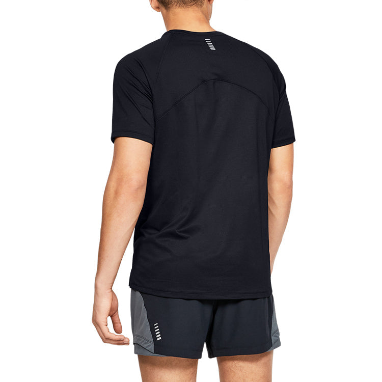 Men's Under Armour Qualifier Running Sports Short Sleeve Black 1342925-001