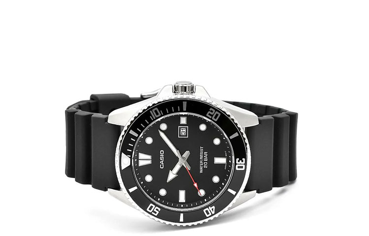 Men's CASIO Date Display Resin Strap Waterproof Quartz Watch Mens MDV-107-1A1JF