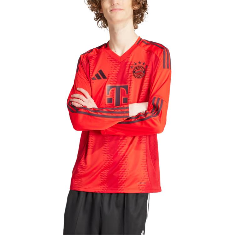 adidas FC Bayern 24/25 Long Sleeve Home Soccer Jersey Asia Sizing 'Red' IT2254