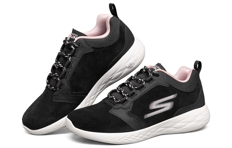 (WMNS) Skechers Go 600 Low-Top Black/Pink 667030-BKPK