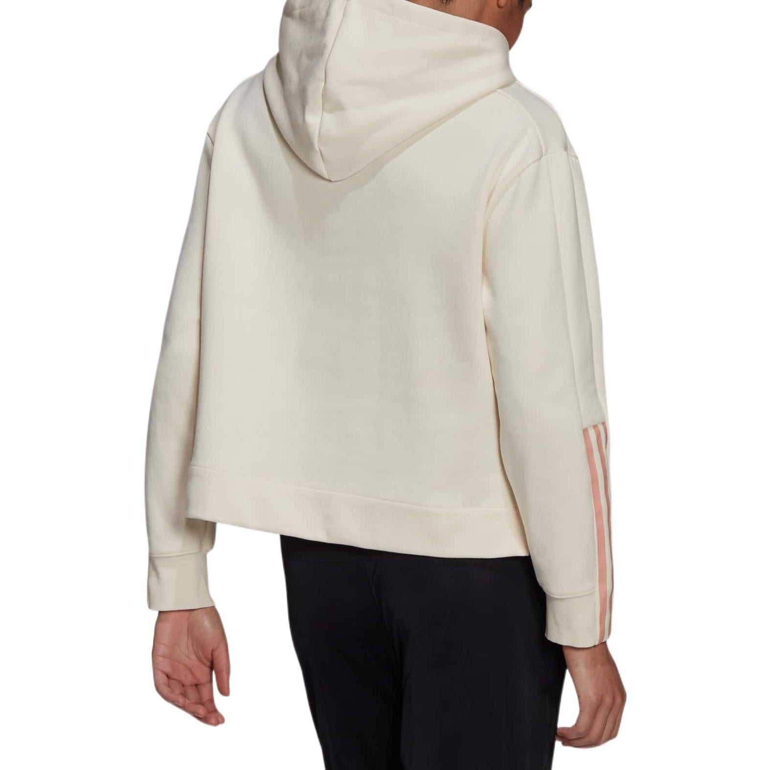 (WMNS) adidas Relaxed 3-Stripes Hoodie 'Beige' H10238