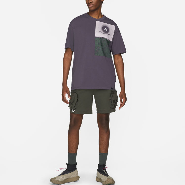 Nike ACG Nature Funny Printing Loose Sports Round Neck Short Sleeve Purple Dark purple DD8808-506