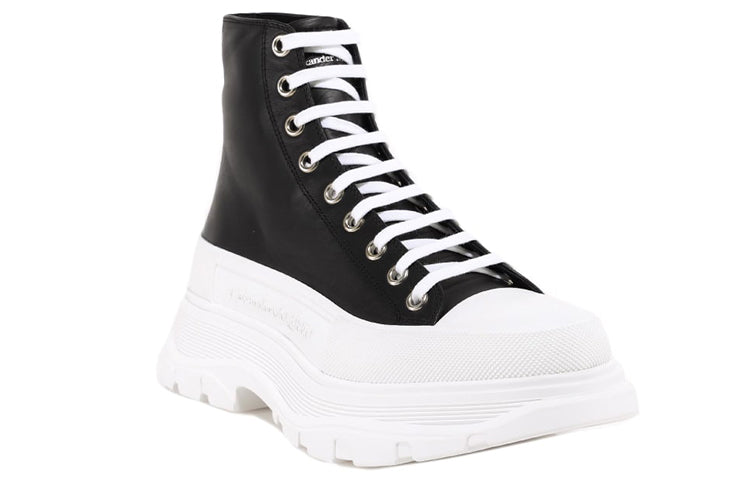 Alexander McQueen Tread Slick High-Top Sneakers 'Black White' 627206WHZ621071