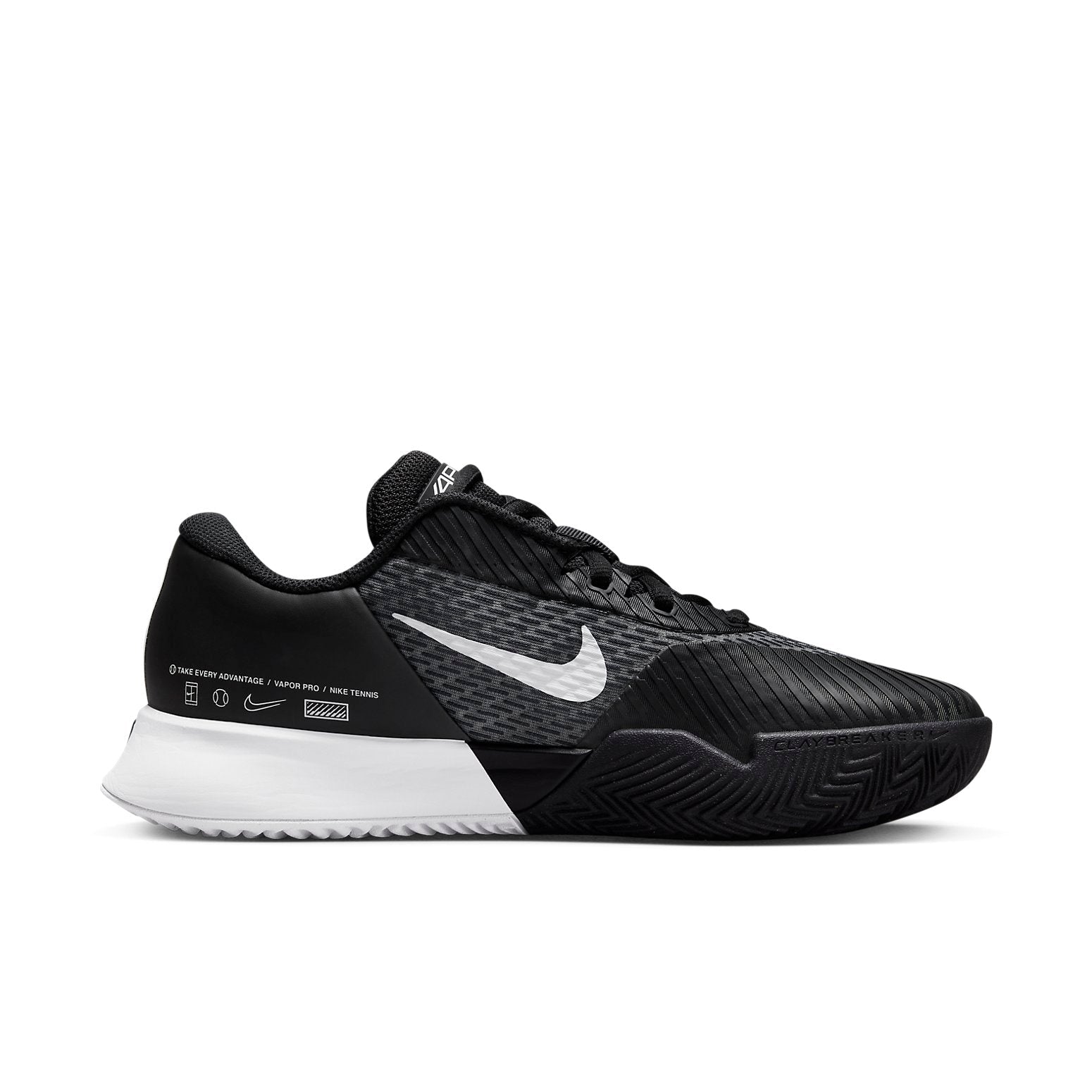 (WMNS) Nike Court Air Zoom Vapor Pro 2 'Black White' DV2024-001