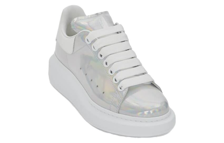 (WMNS) Alexander McQueen Oversized Sneakers 'White Iridescent' 718139WICT19000