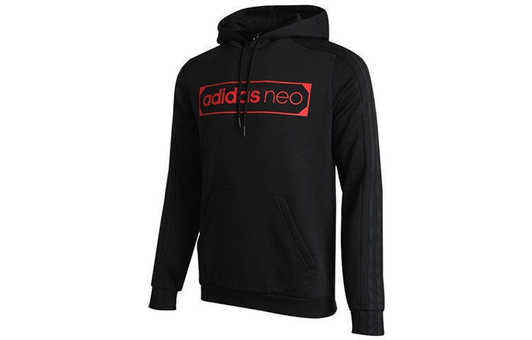 Men's adidas neo Logo Printing Sports Fleece Lined Black GP4851