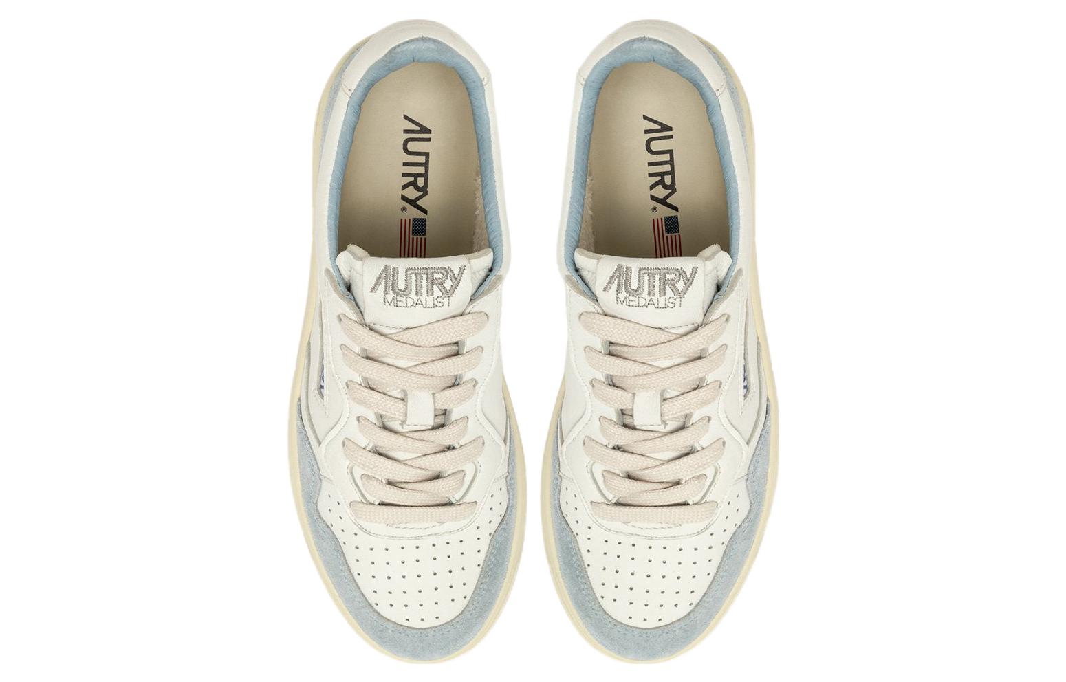 (WMNS) AUTRY Medalist Low Goatskin and Suede 'Light Blue' AULW-GS26