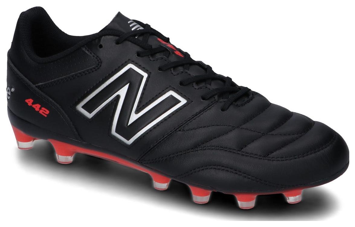 New Balance 442 Team HG BK2 Soccer Shoes 'Black Red White' MS42HBK2
