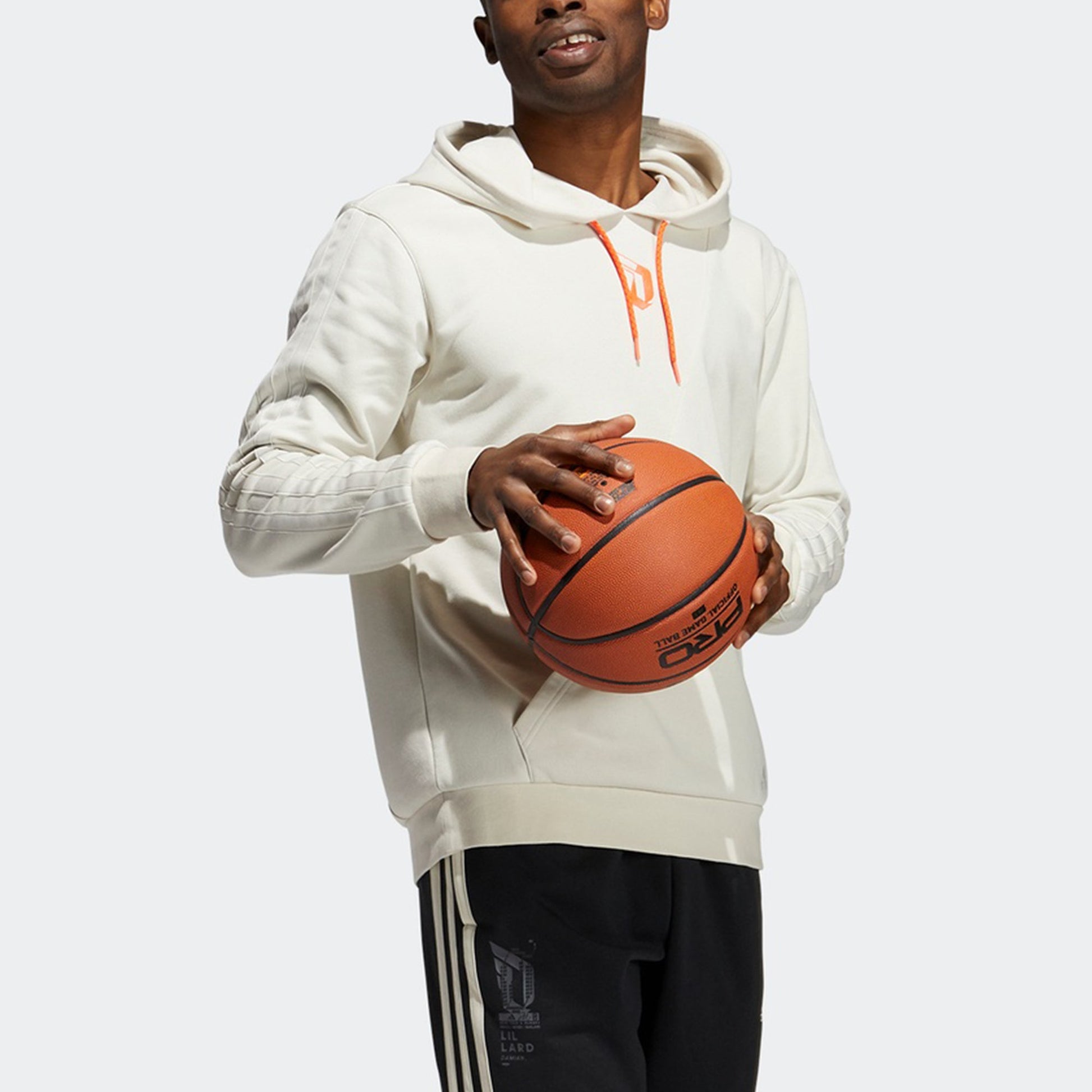 Men's adidas Dame Vis Hood Embroidered Pattern Basketball Sports Ivory GT0215
