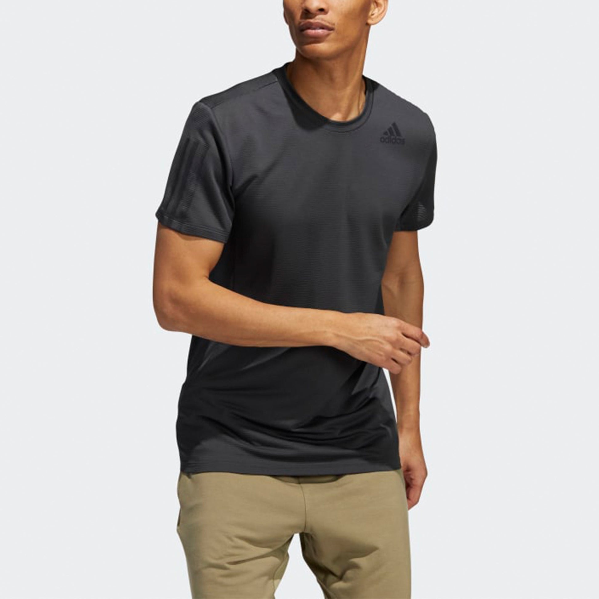 adidas Primeblue Aeroready Sports Training Quick Dry Short Sleeve Black H16879