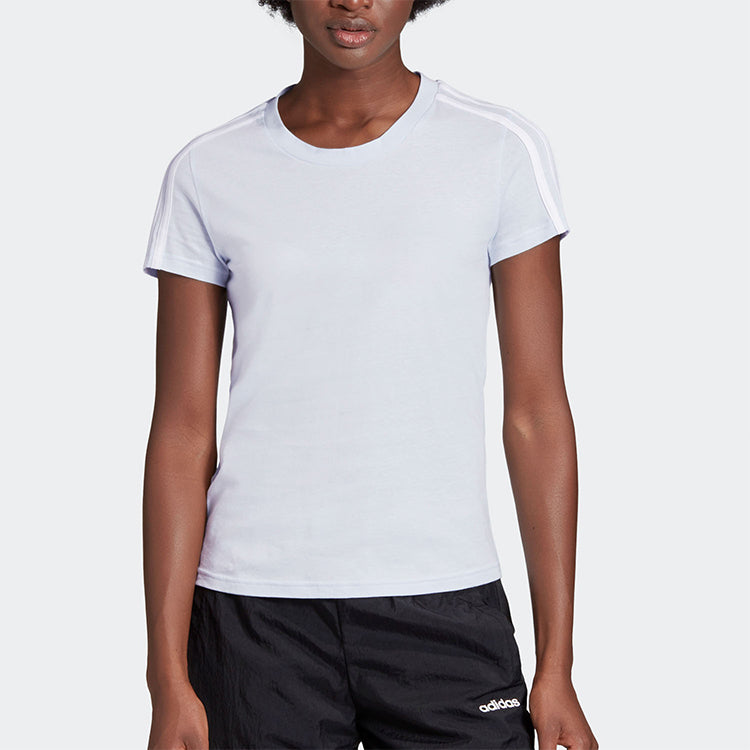 (WMNS) adidas E 3S SLIM TEE Sports Stylish Short Sleeve Light Blue GD3036