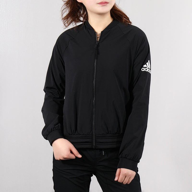 (WMNS) adidas Bomber Woven Jacket Asia Sizing 'Black' DW4586