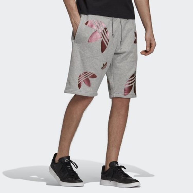 adidas originals Zeno Big Trefoil Logo Lacing Sports Shorts Gray GD0983