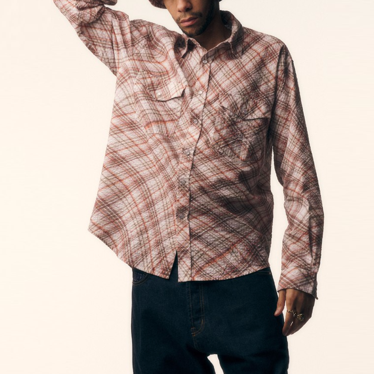 Palace Warp Check Shirt 'Red' P22SHT063