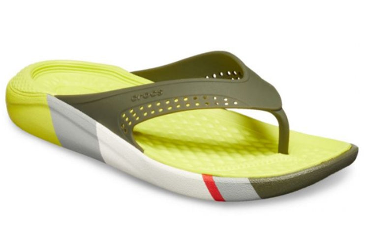 Crocs LiteRide Colorblock Flip Flip-Flops Yellow 205625-37P