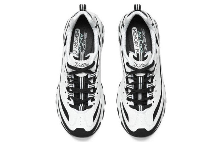 (WMNS) Skechers DLITES 1.0 'White Black' 896121-WBK