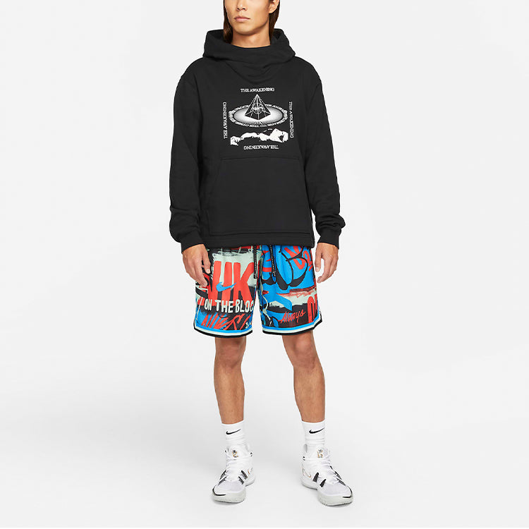 Nike Kyrie Alphabet Printing Pullover 'Black' DA6693-010