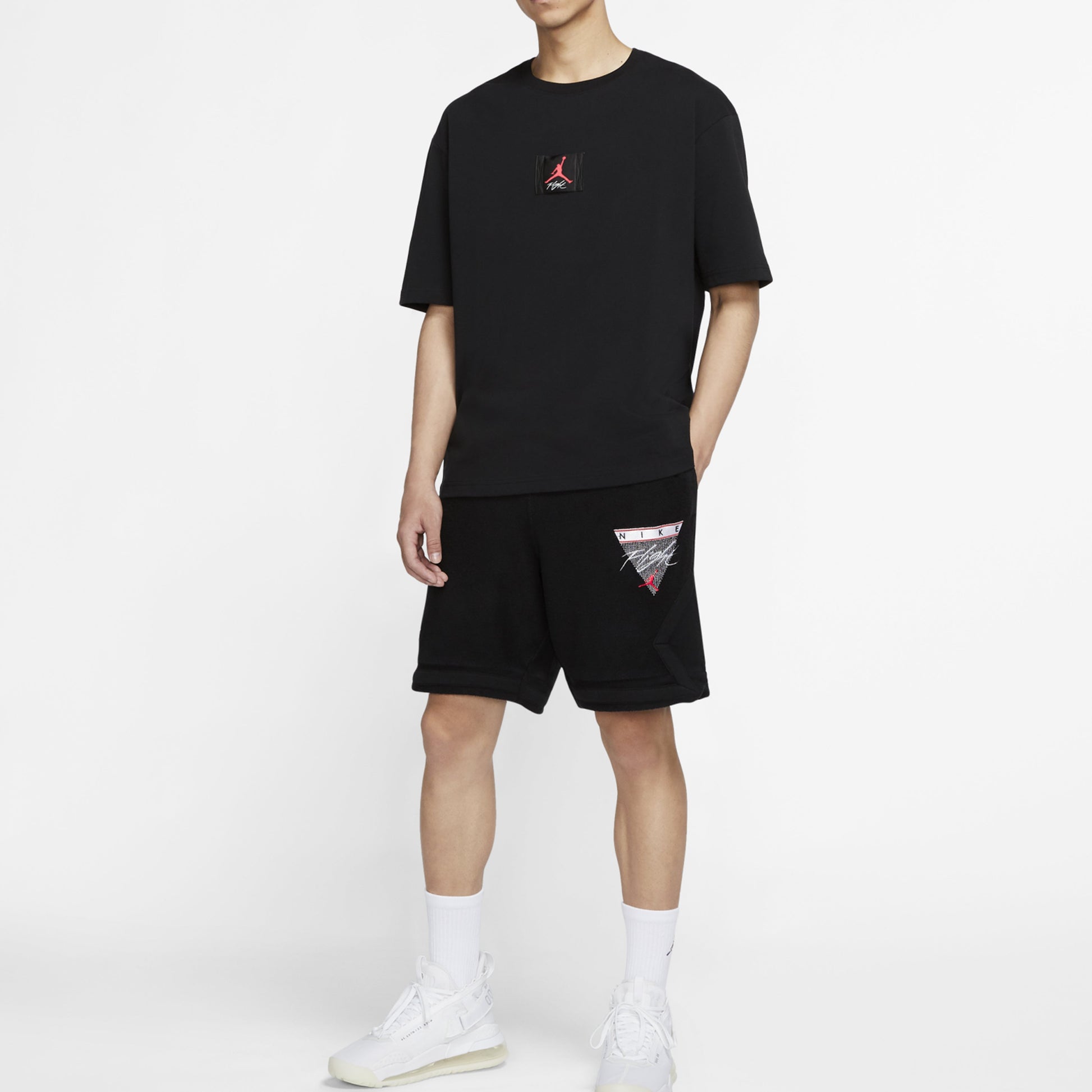 Air Jordan Flight Diamond Casual Sports Knit Shorts Black DA5498-010