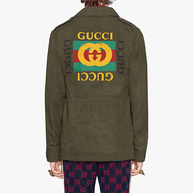 Gucci Short Street Style Plain Blazers Jackets 'Olive Green' 475041-XD714-3017