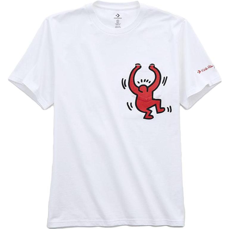 Converse x Keith Haring Graphic Pocket Tee Asia Sizing 'White' 10022253-A01