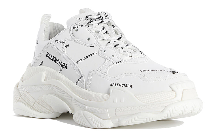 (WMNS) Balenciaga Triple S Sneaker 'All Over Logo - White' 524039W2FA19010