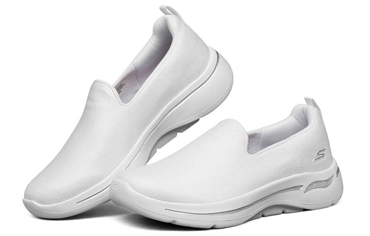 (WMNS) Skechers Go Walk Arch Fit Slip on 'White' 124411-WHT