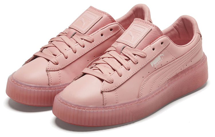 (WMNS) PUMA Basket Platform Core Pink Low Board Shoes 364040-09