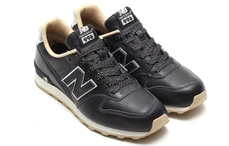 (WMNS) New Balance 996 Series Sneakers Black/White/Brown WR996EBL
