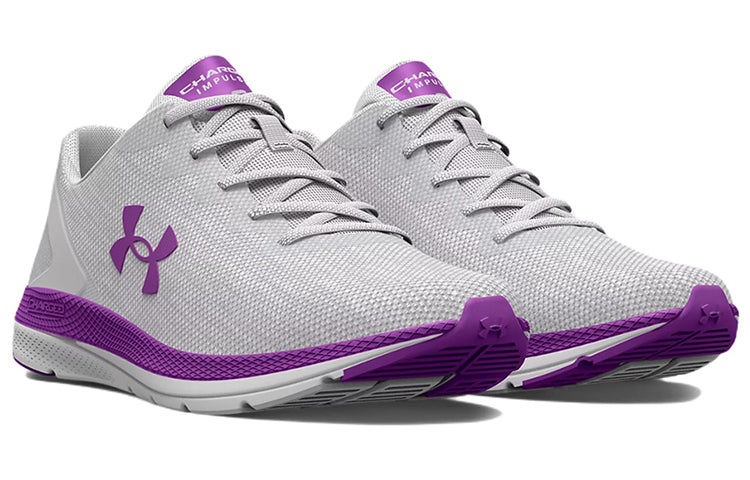 (WMNS) Under Armour Charged Impulse 2 Knit 'Grey Mega Magenta' 3024886-104