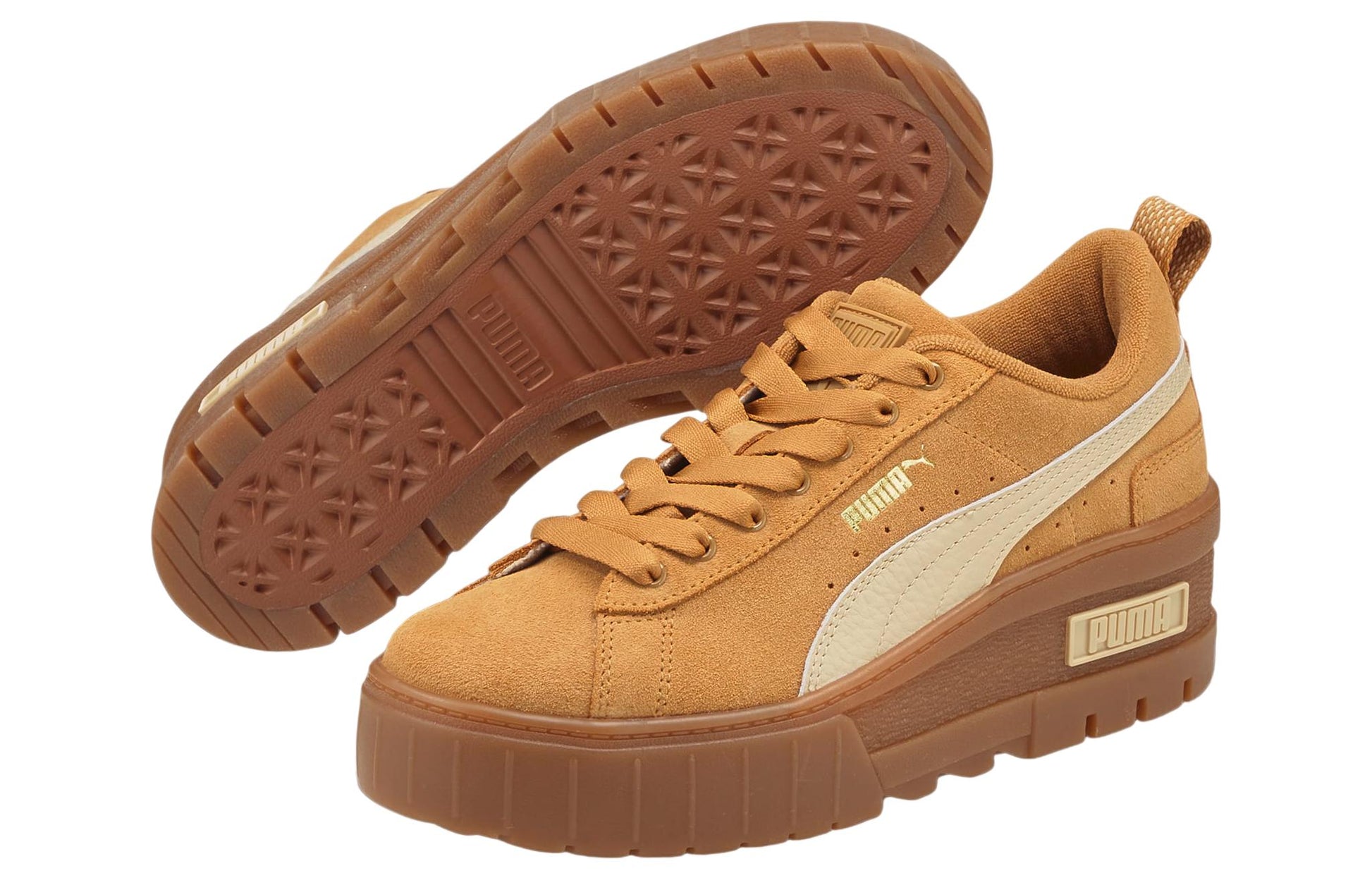 (WMNS) PUMA Mayze Wedge Suede 'Desert Tan' 386744-01