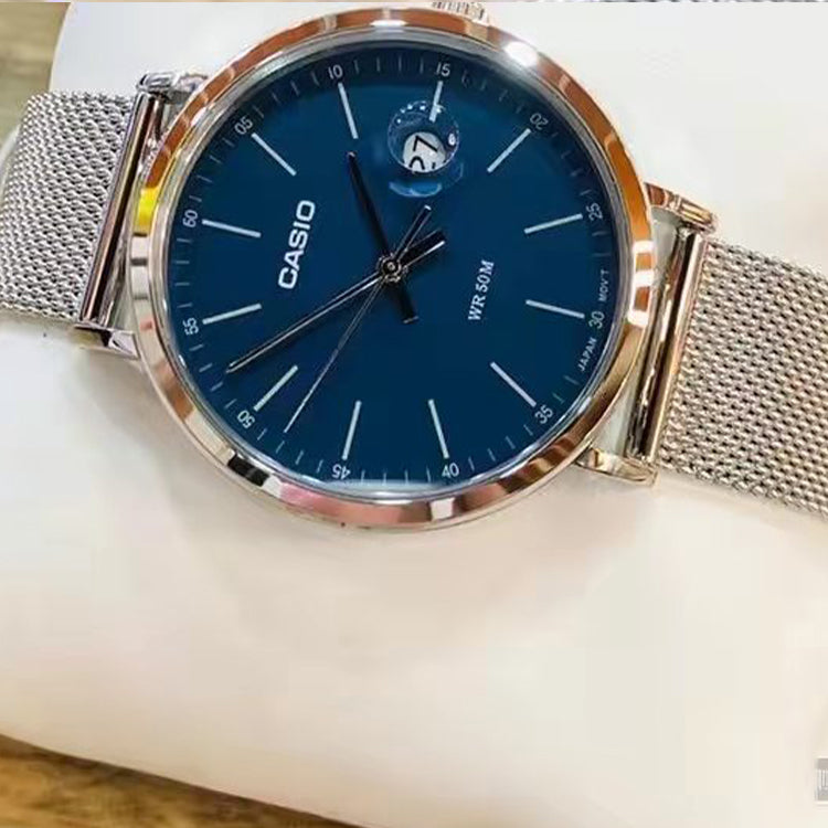 CASIO Male DRESS Japan / South Korea Fashion Sports Blue Analog MTP-E175M-2EVDF