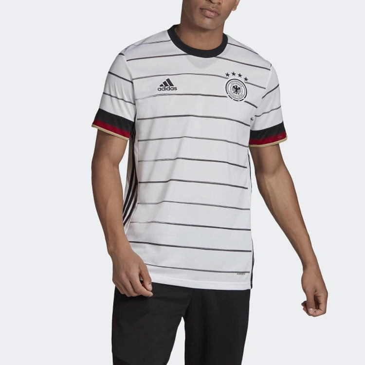 adidas Soccer/Football Sports Training Short Sleeve Fan Edition Germany Home White EH6105