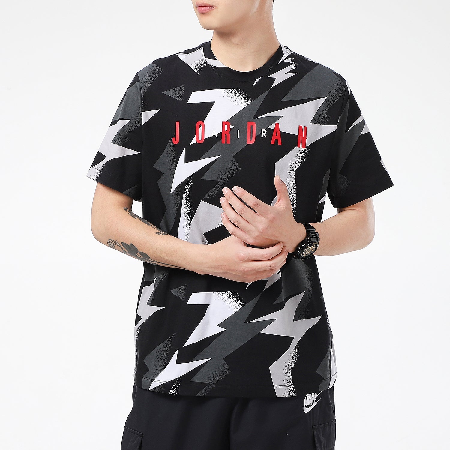 Air Jordan Breathable Casual Round Neck Short Sleeve Black DB1554-010