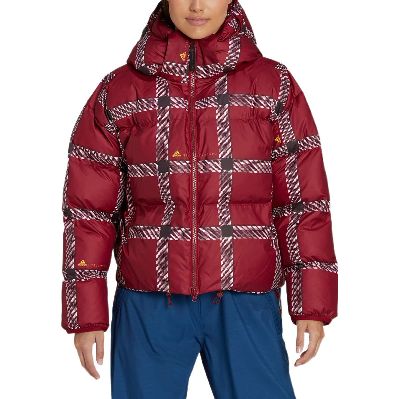 (WMNS) adidas by Stella McCartney Short Padded Printed Winter Jacket Asia Sizing 'Red White' HG6903