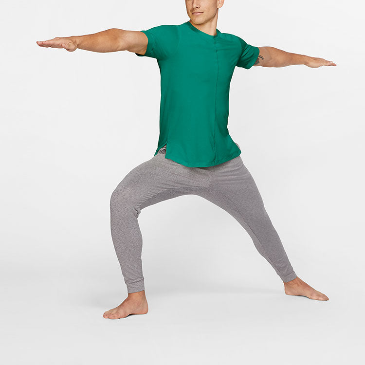 Nike Yoga Dri-FIT Sports Quick Dry Short Sleeve Green BV4035-370