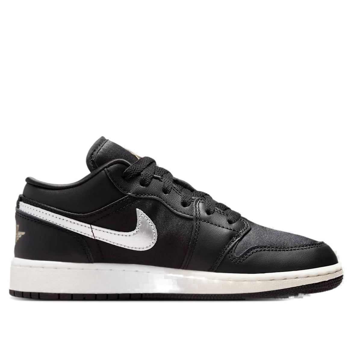 (GS) Air Jordan 1 Low SE 'Black Silver Sail Gold' FZ3921-001
