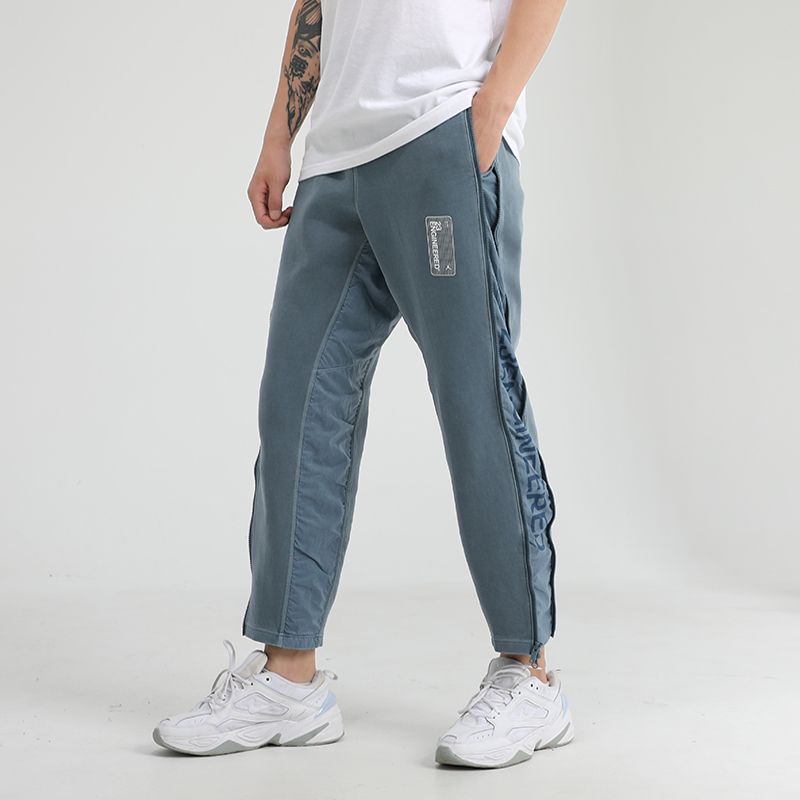 Air Jordan 23 Engineered Splicing Lacing Long Pants Gray Blue CT2919-033
