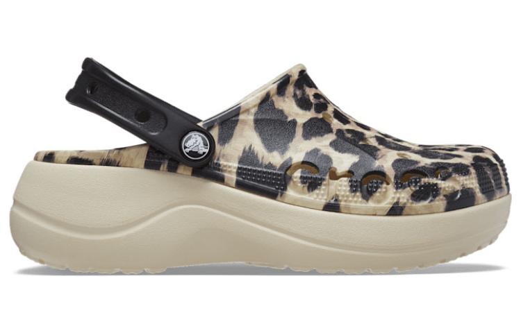 (WMNS) Crocs Baya Platform Animal Print Clogs 'Leopard' 208712