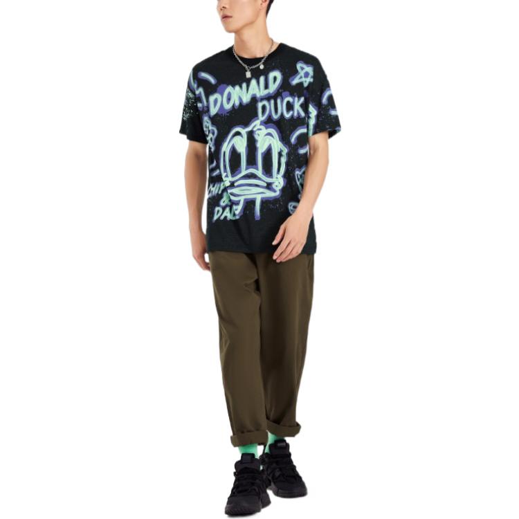 Li-Ning x Disney Donald Duck Graphic T-shirt 'Black' AHSS273-3