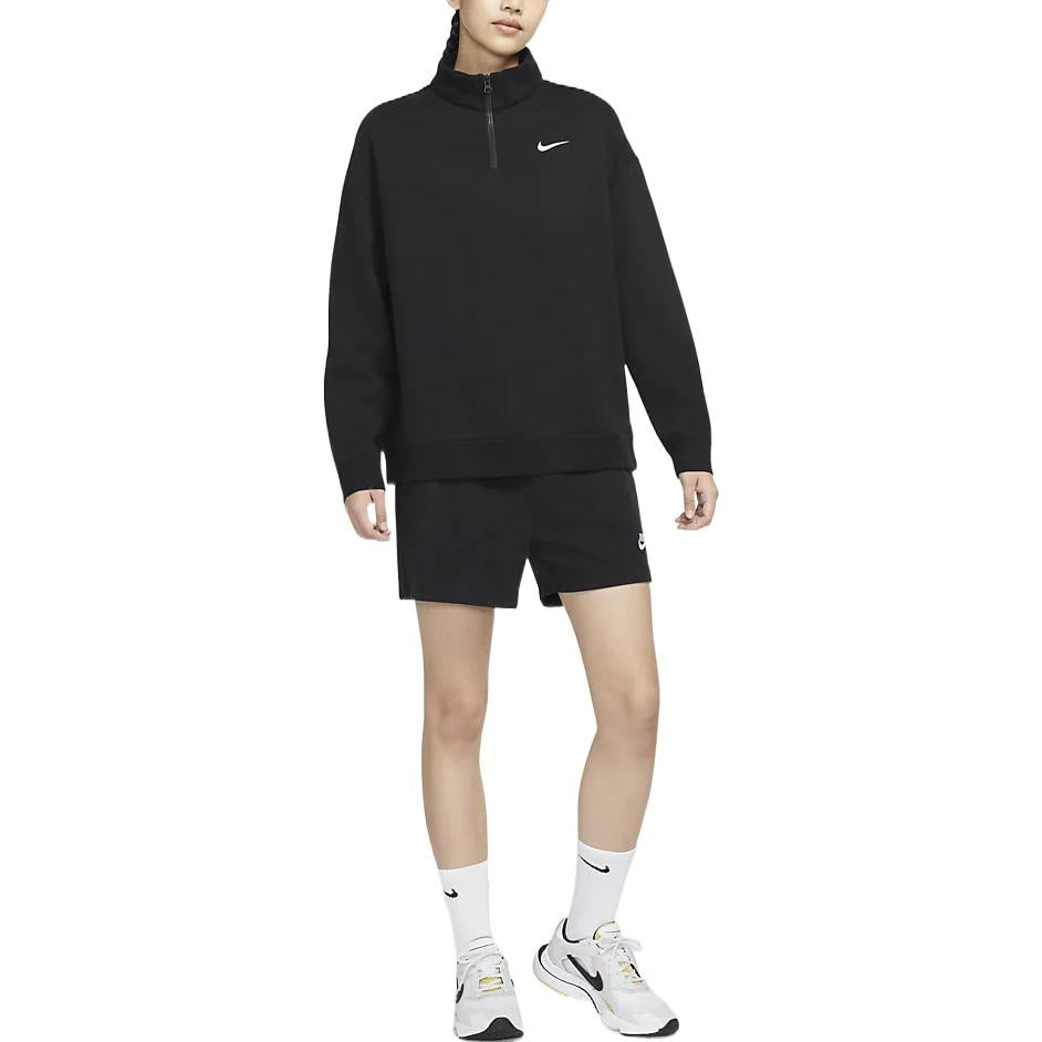 (WMNS) Nike Essential Swoosh 1/4-Zip Top 'Black' DC5425-010