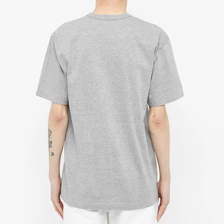 COMME des GARCONS PLAY Word Logo Short Sleeve Gray Black P1T080-1