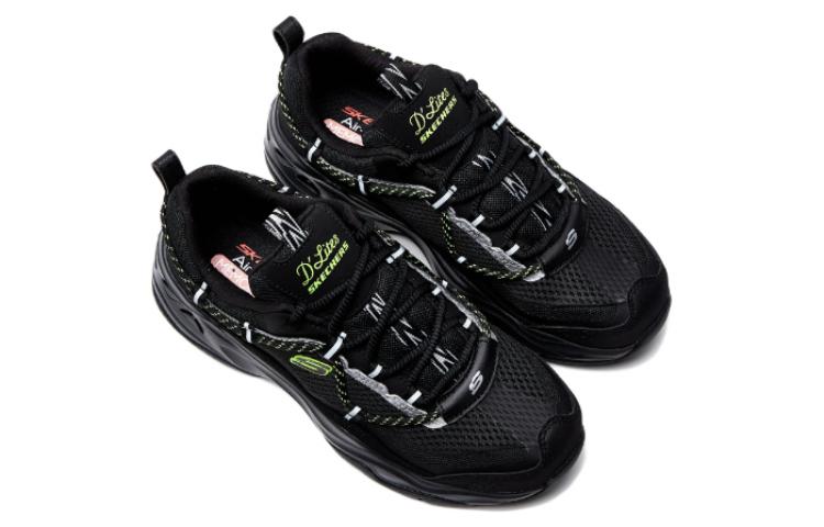 (WMNS) Skechers DLites 4.0 Euphoric Step 'Black Lime' 149560-BMN