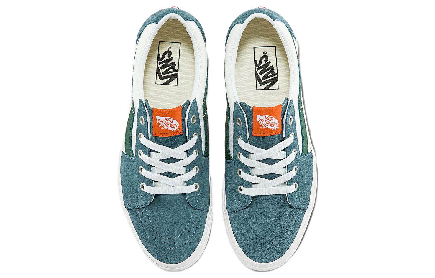 Vans SK8-Low Low Tops Casual Skateboarding Shoes Unisex White Green VN0A5KXDBLG