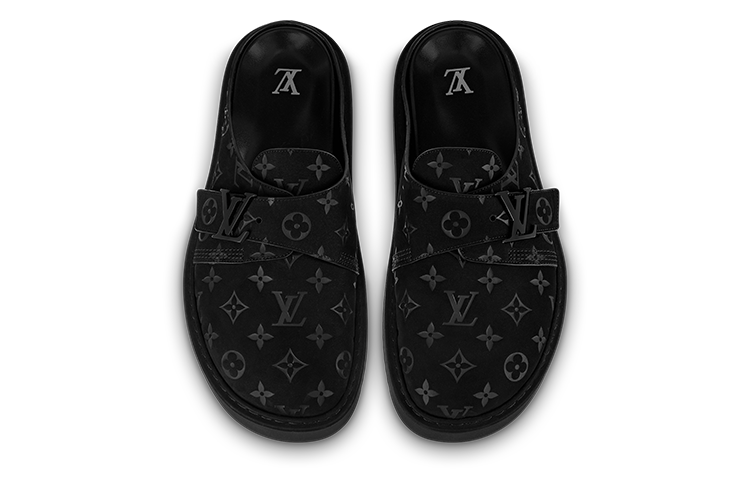 LOUIS VUITTON Easy Mules 'Black Monogram' 1ABLHZ