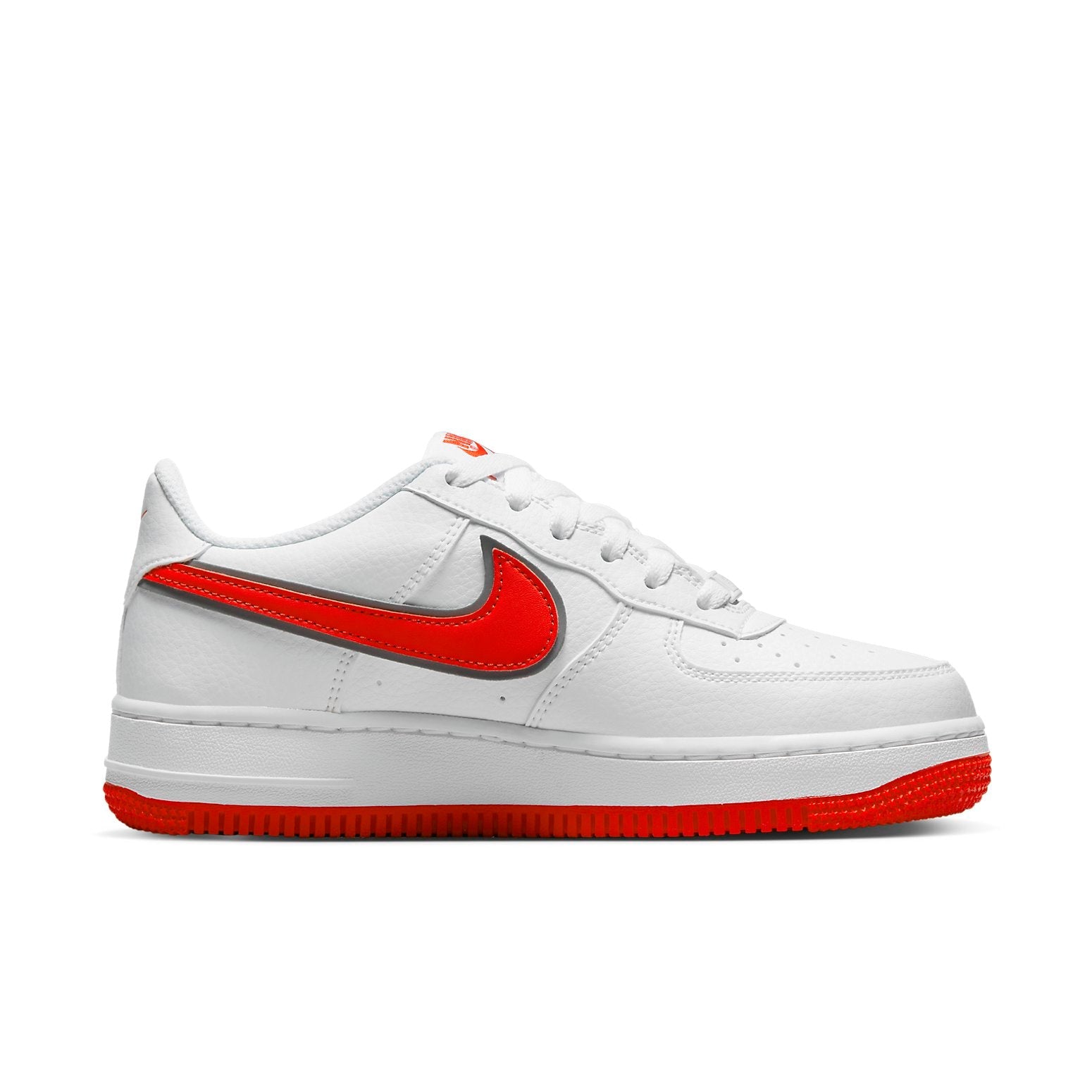 (GS) Nike Air Force 1 SE 'Mini Swoosh - White Habanero Red' DX9269-101